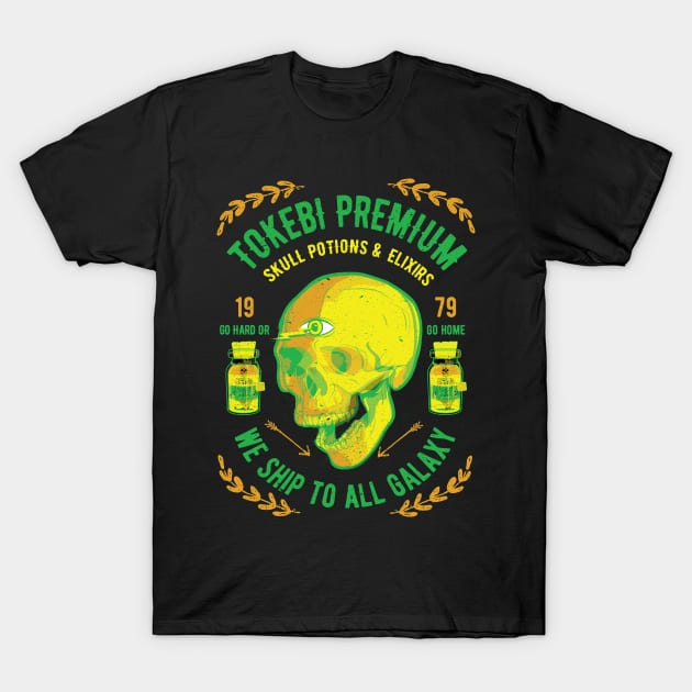 Tokebi Premiun Potions & Elixirs Skull T-Shirt by TOKEBI